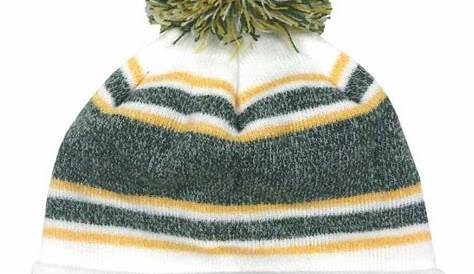 New Era Green Bay Packers Gold Traditional Stripe Cuffed Knit Hat