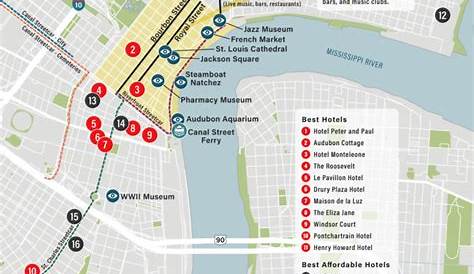 New Orleans Convention Center Hotels Map