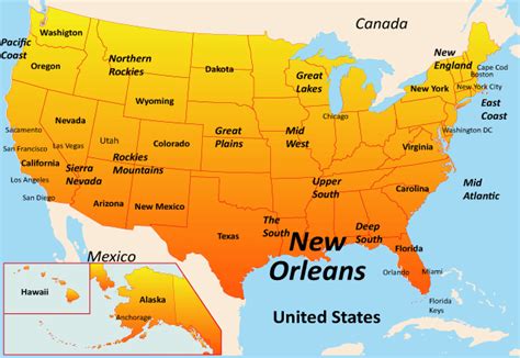 New Orleans On The Usa Map