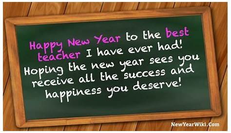 New Year Wishes For Teachers 2024