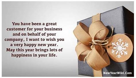 New Year Wishes To A Client
