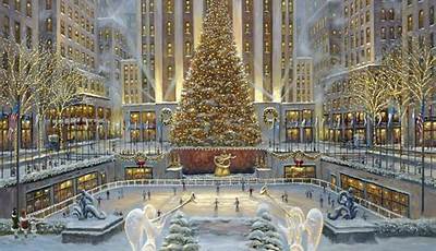 New York City Christmas Painting