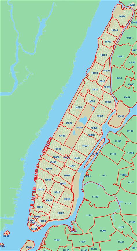 New York City zip code map