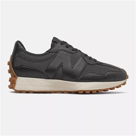 new balance 327 black leather