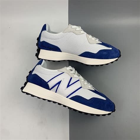 new balance 327 blanca y azul