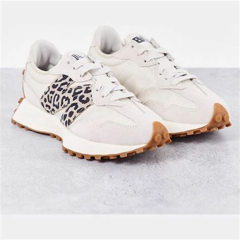 new balance 327 white leopard women's shoe