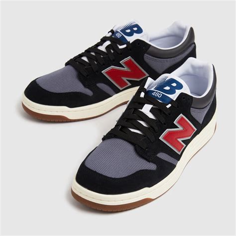 new balance 480 black leather sneakers