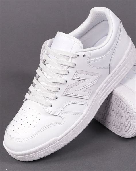 new balance 480 trainers in white & grey