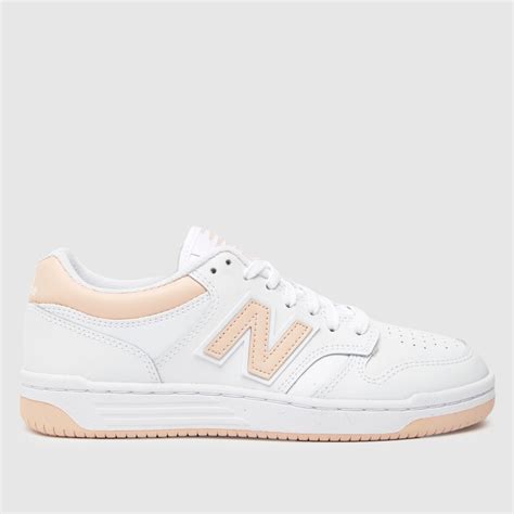 new balance 480 white/pink sneakers