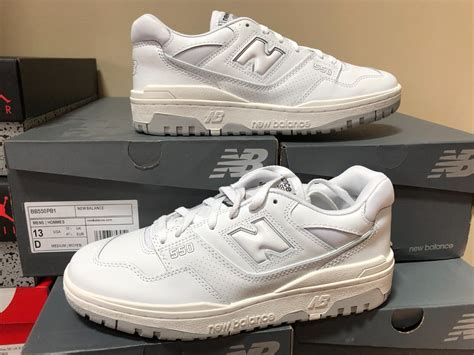 new balance 550 mens white grey