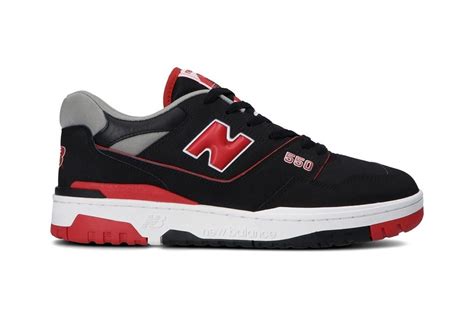 new balance 550 red white and black