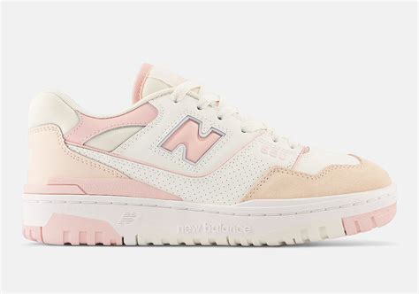 new balance 550 sneakers in pink and white