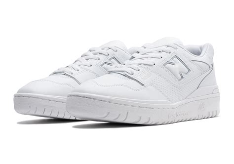 new balance 550 sneakers in triple white