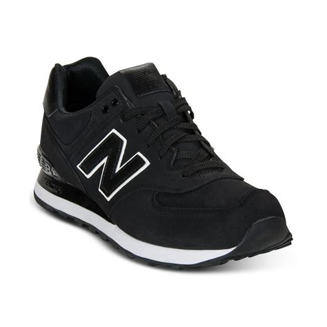 new balance 574 men's black and white