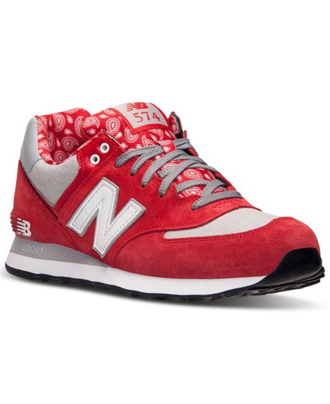 new balance 574 men's shoes red