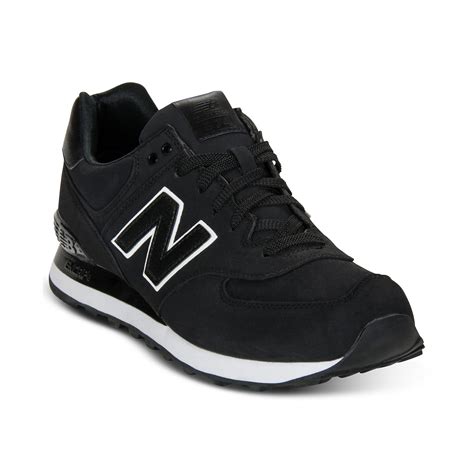 new balance men's 574 core shoes black