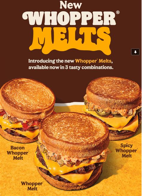 new burger king whopper melt