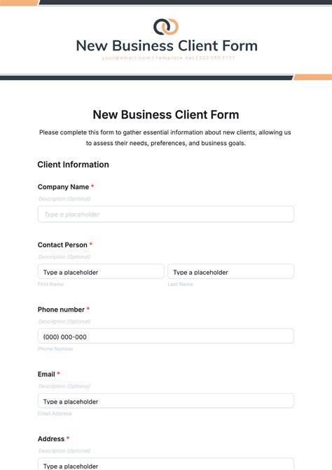 new client information form template