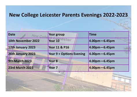new college leicester term dates