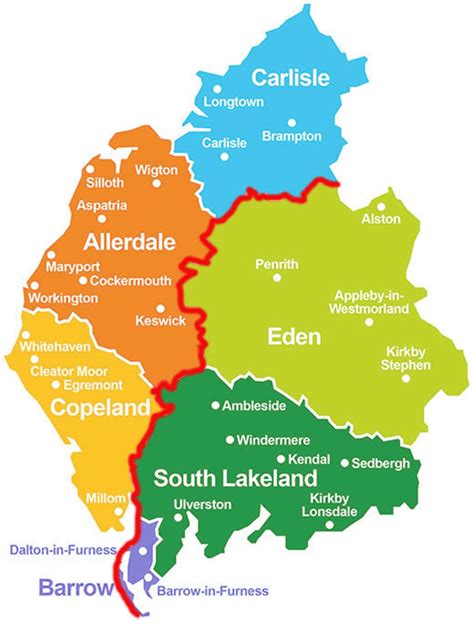 new cumberland council map uk