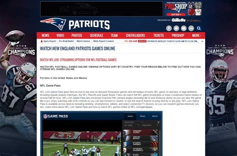 new england patriots game streaming live