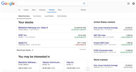 new google finance page