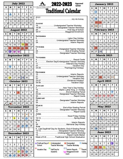 new hanover county school calendar 23-24