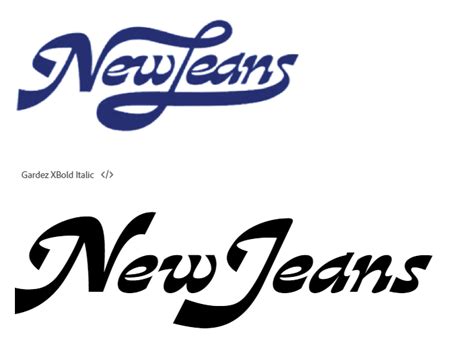 new jeans logo font