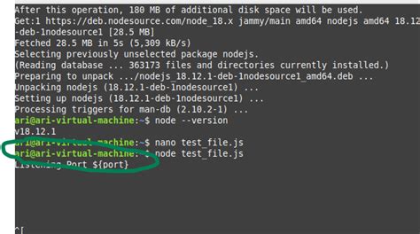 new line in linux terminal