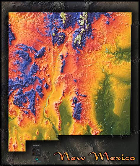 New Mexico Elevation Map