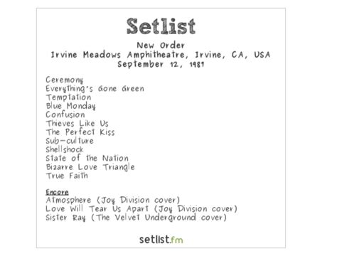 Feel the Energy: A Journey Through New Order's Electrifying Setlist