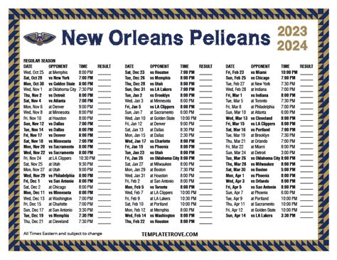 new orleans pelicans 2024 schedule
