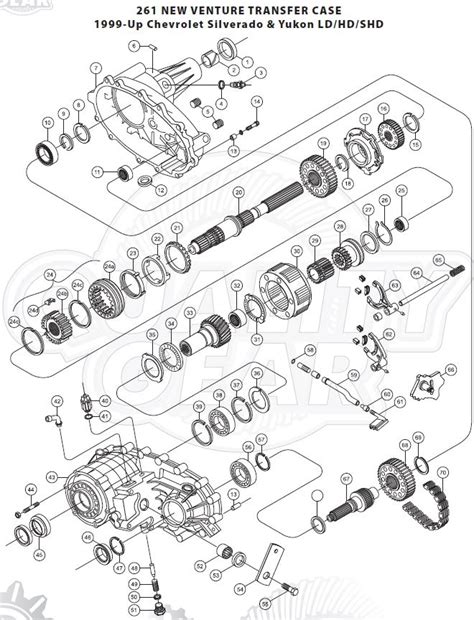 New Process 261 Transfer Case Exploded View