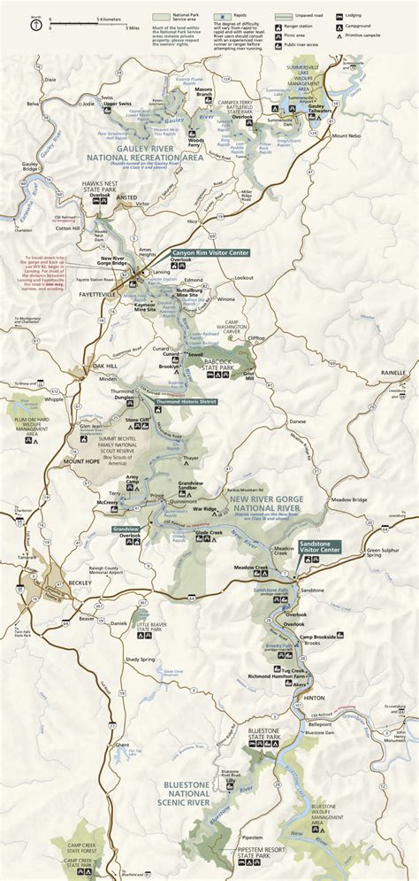 new river gorge bridge map