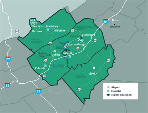 new river valley va map