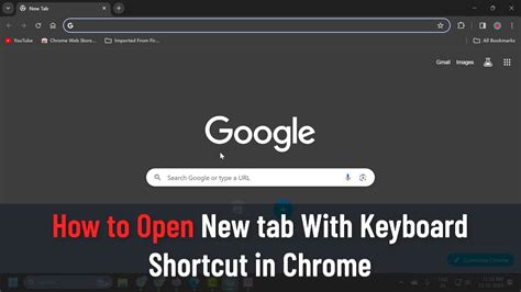 new tab shortcut