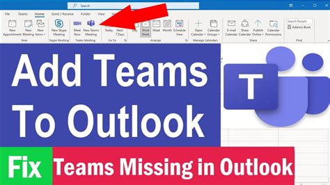new teams meeting not showing in outlook