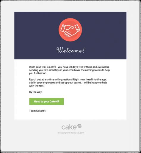 New User Welcome Email Template