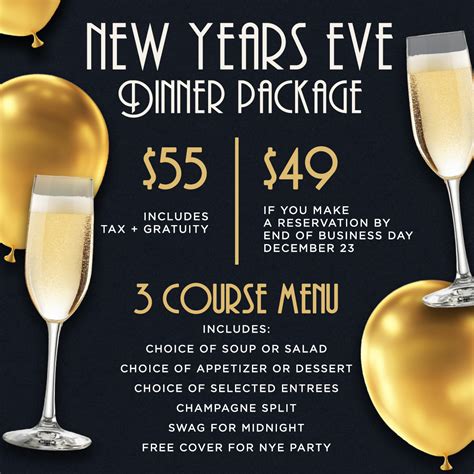 new year's eve packages