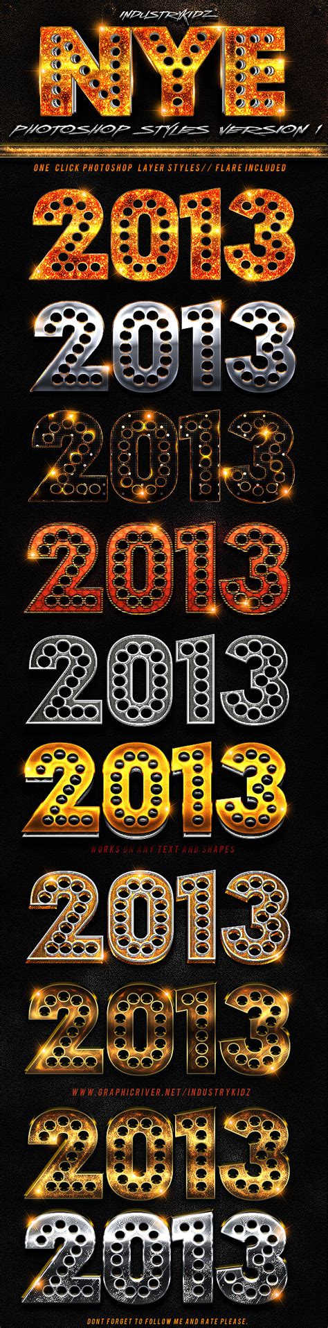 new year photoshop styles