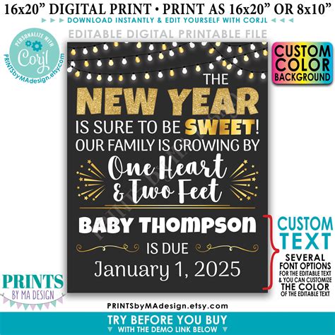 new year pregnancy announcement wording