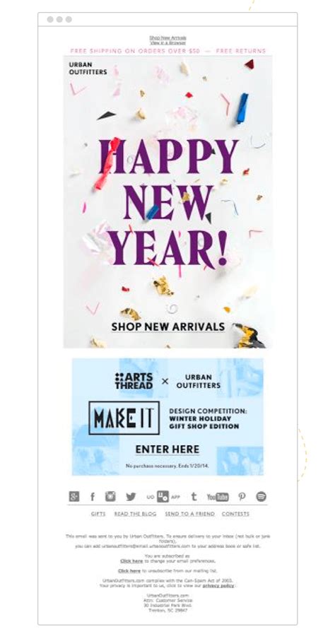 New year sales email template