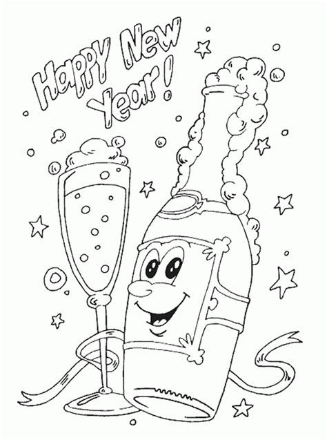 Printable New Years Coloring Pages For Kids