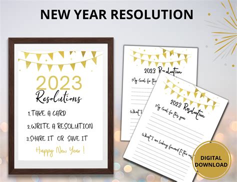 New Years Resolution Printable 2023