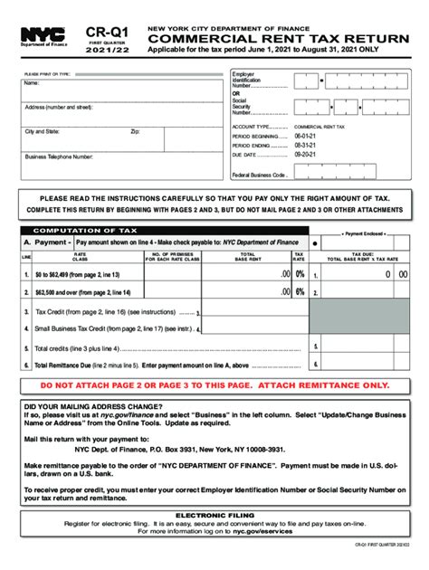 new york city commercial rent tax login