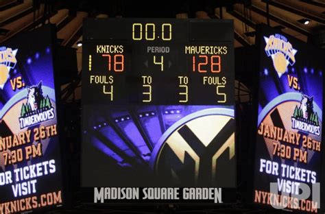 new york knicks scoreboard