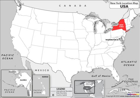 new york carte du monde