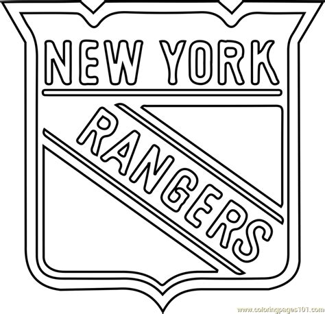 new york rangers logo coloring page