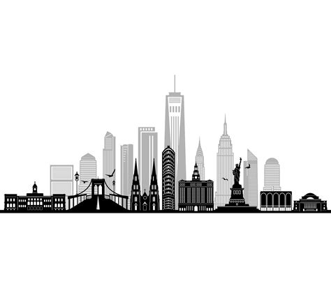 new york skyline outline svg