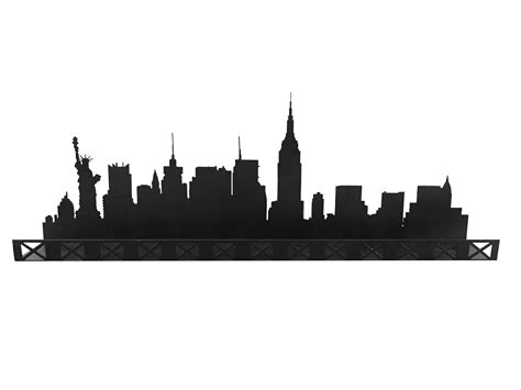 new york skyline silhouette transparent